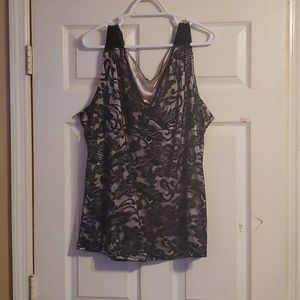 Lacy black and light pink cami